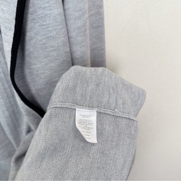 Talbots Womens Large Long Line Tipped Merino Blend Sweater Jacket - Picture 11 of 14